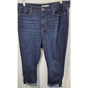Levis Strauss Signature Gold Capris Cropped Jeans Pants Plus Size 18 High Rise